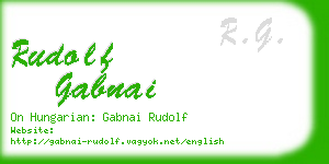 rudolf gabnai business card
